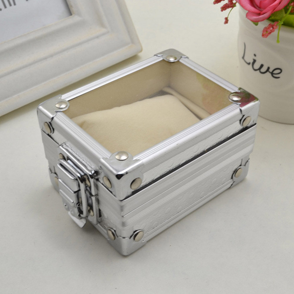 Jewelry Or Watches - Metal Watch Box with Transparent Lid
