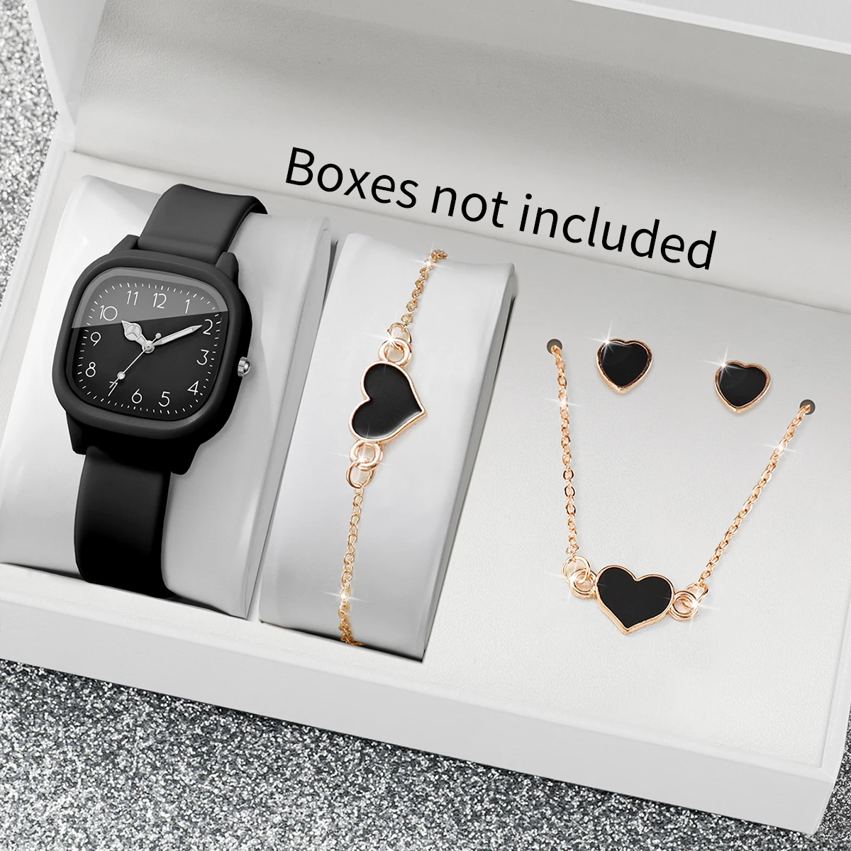Jewelry Box Organizer Watches - 5PCS Fashion Square Women Watches Heart