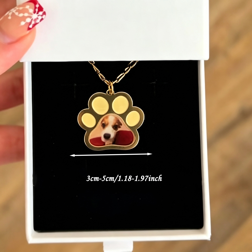 Personalized Pet Paw Colors Pr - Engraved Name Necklace 评论和价格