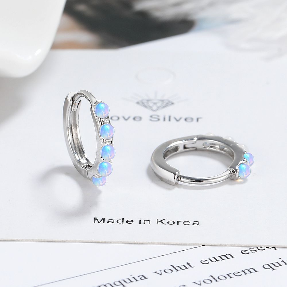 925 Sterling Silver Light Luxu - Opal Earrings Dangle 评论和价格
