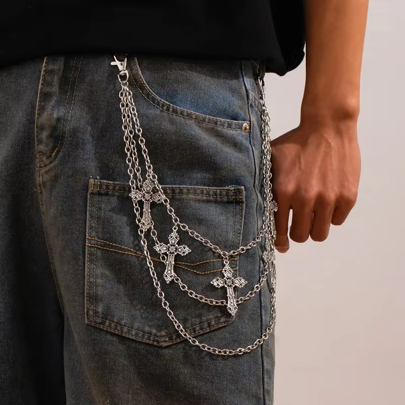Fashion Punk Metal Pants Chain - Hip Hop Chain Necklace 评论和价格