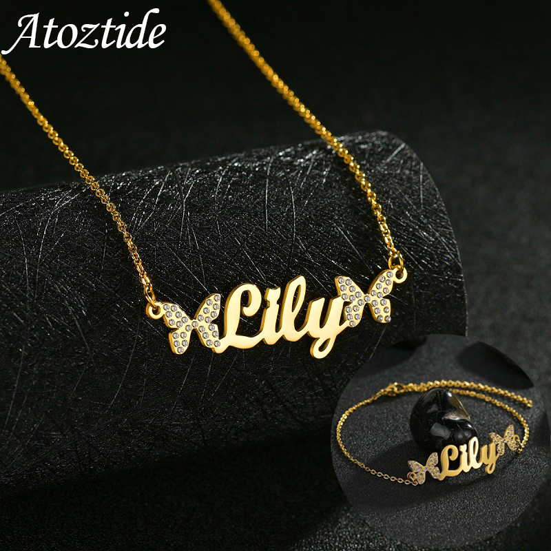 Atoztide Customized Jewelry Se - Engraved Name Necklace 评论和价格