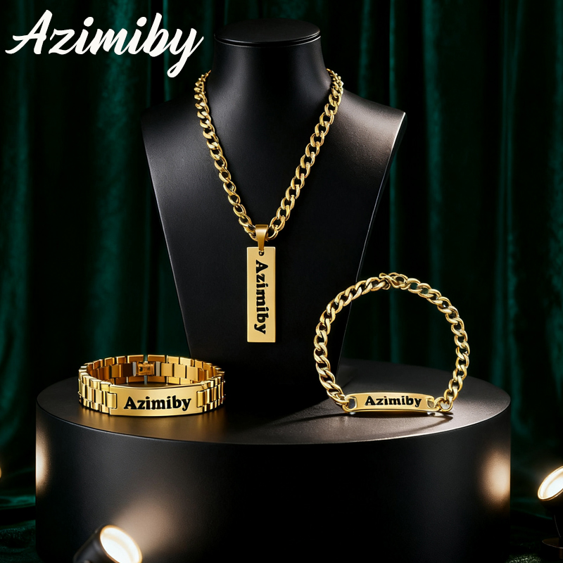 Azimiby Customizable Name Clas - Engraved Name Necklace 评论和价格