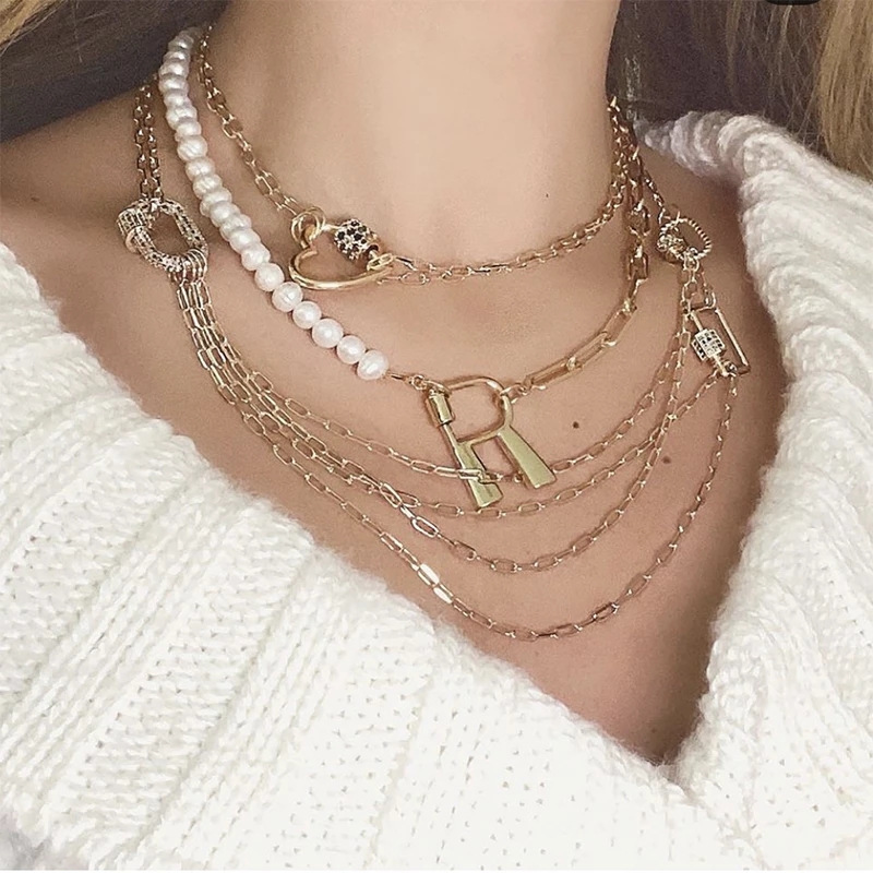 Juya 18K Gold Plated 26 Alphab - Engraved Name Necklace 评论和价格