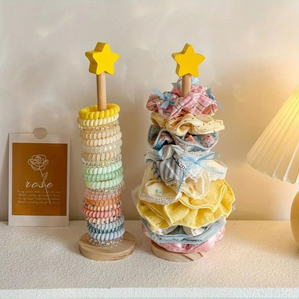 Wood Desktop Hair Rope Holder  - Jewelry Y Watches 评论和价格