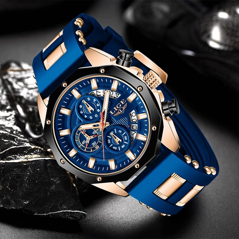 LIGE Fashion Men Watches Top B - Jewelry Inspired Watches 评论和价格