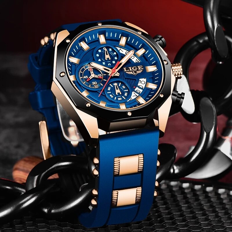 LIGE Fashion Men Watches Top B - Jewelry Inspired Watches 评论和价格