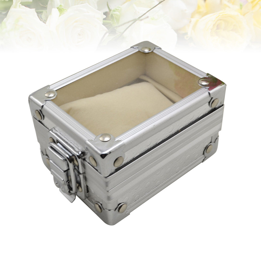 Metal Watch Box with Transpare - Jewelry Or Watches 评论和价格