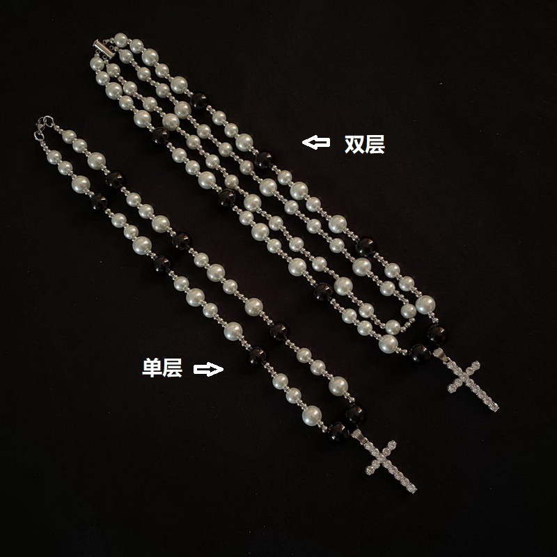 Men Cross Pendant Necklace Dou - Hip Hop Chain Necklace 评论和价格