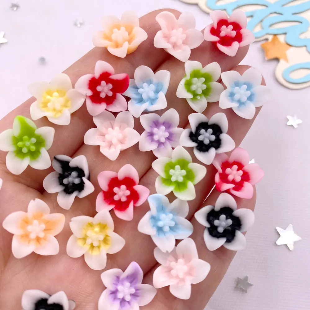 50pcs Resin 13mm Colorful 3D M - Paradise Jewelry & Watches Llc 评论和价格