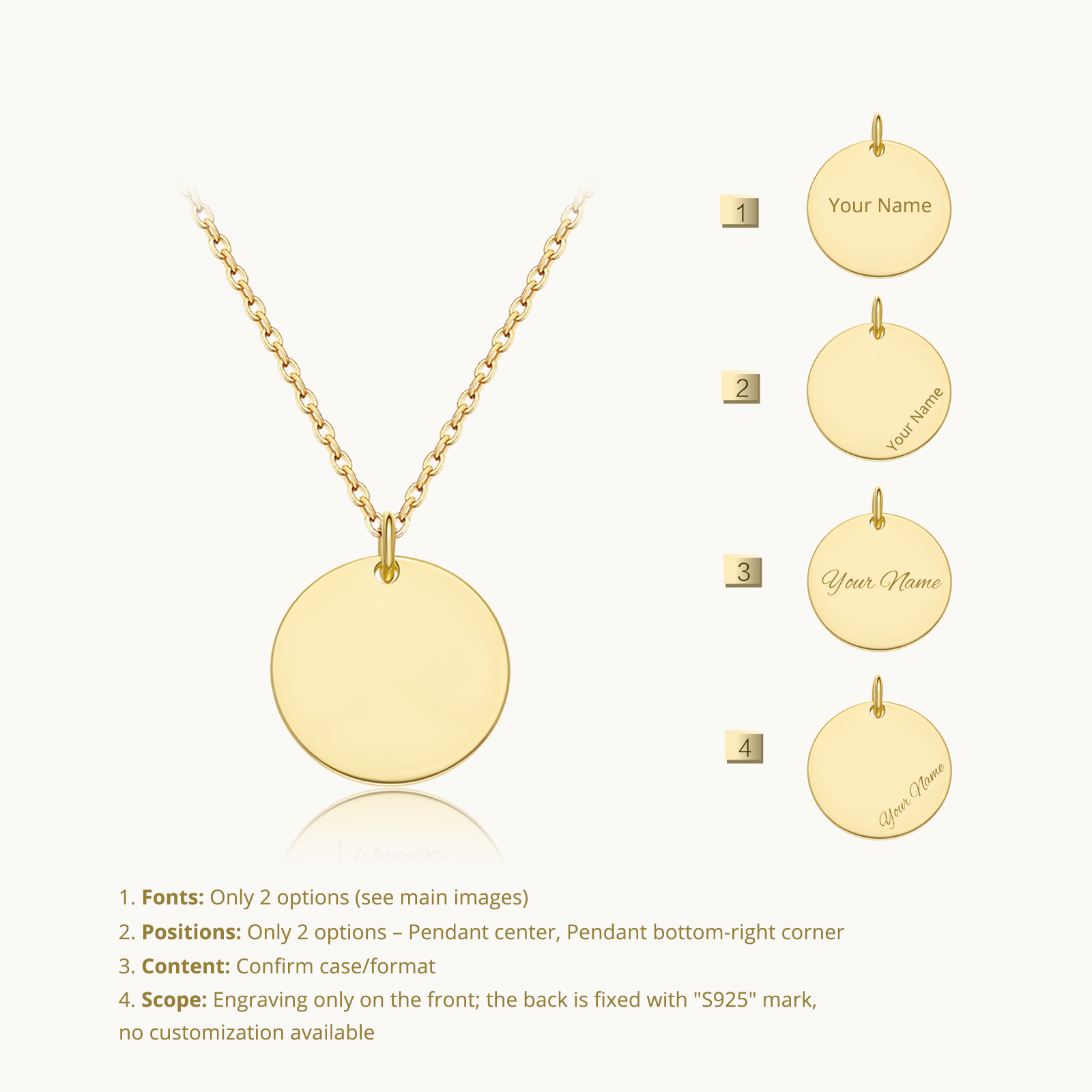 ANDYWEN 925 Sterling Silver Pe - Engraved Name Necklace 评论和价格