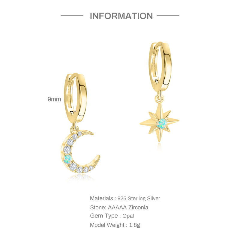 ROXI S925 Sterling Silver Natu - Opal Earrings Dangle 评论和价格