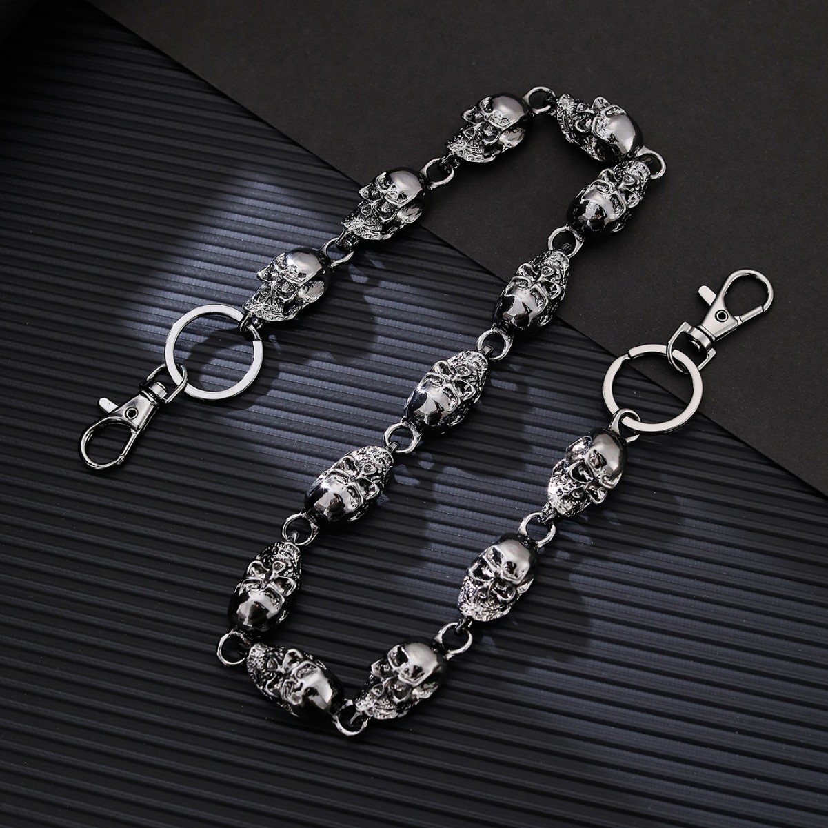 Skull Keychain Wallet Chain, P - Gothic Skull Ring 评论和价格