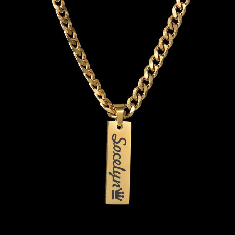 Goxijite Custom Engraved Name  - Engraved Name Necklace 评论和价格