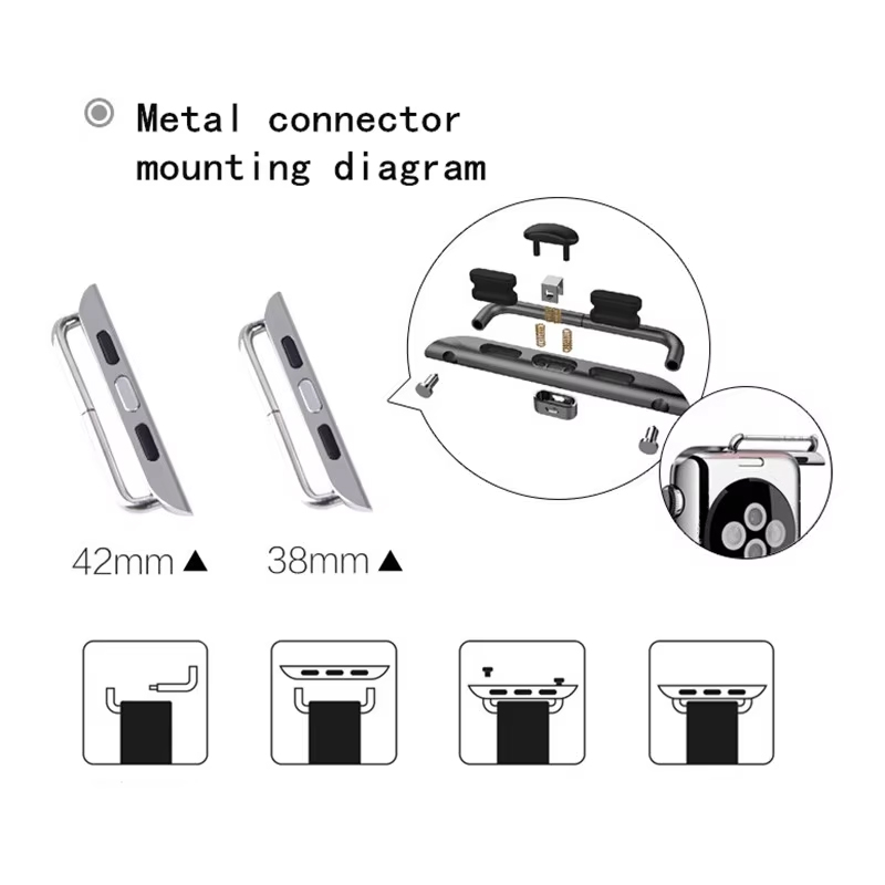 2pcs Stainless Steel Connector - Jewelry Stores Watches 评论和价格
