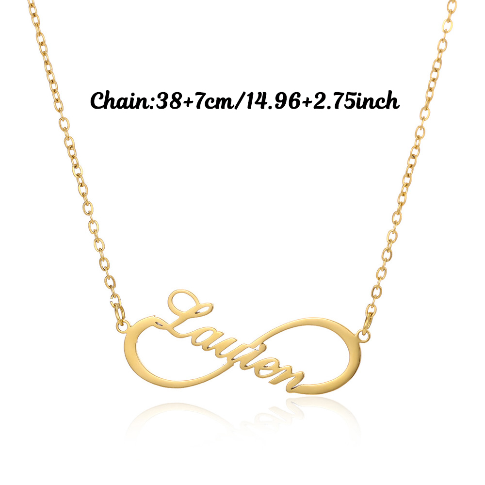 Custom Name Infinity Necklaces - Engraved Name Necklace 评论和价格