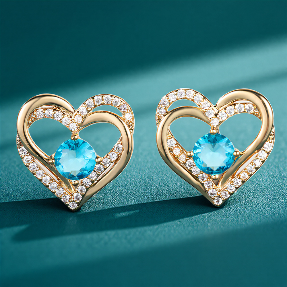 Small Blue Zircon Cut Stone Wh - Opal Earrings Dangle 评论和价格