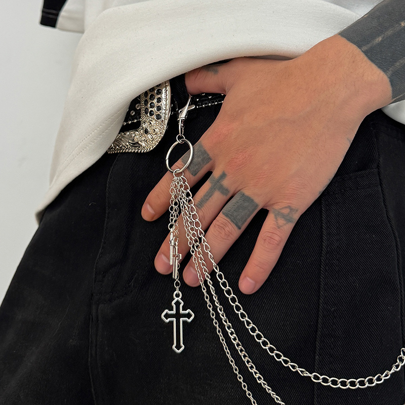New Retro Punk Rock Cross Pant - Hip Hop Chain Necklace 评论和价格