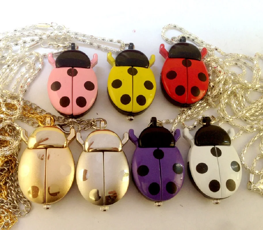 Gold Beetle Pocket Watch Neckl - Jewelry Watches For Kids 评论和价格