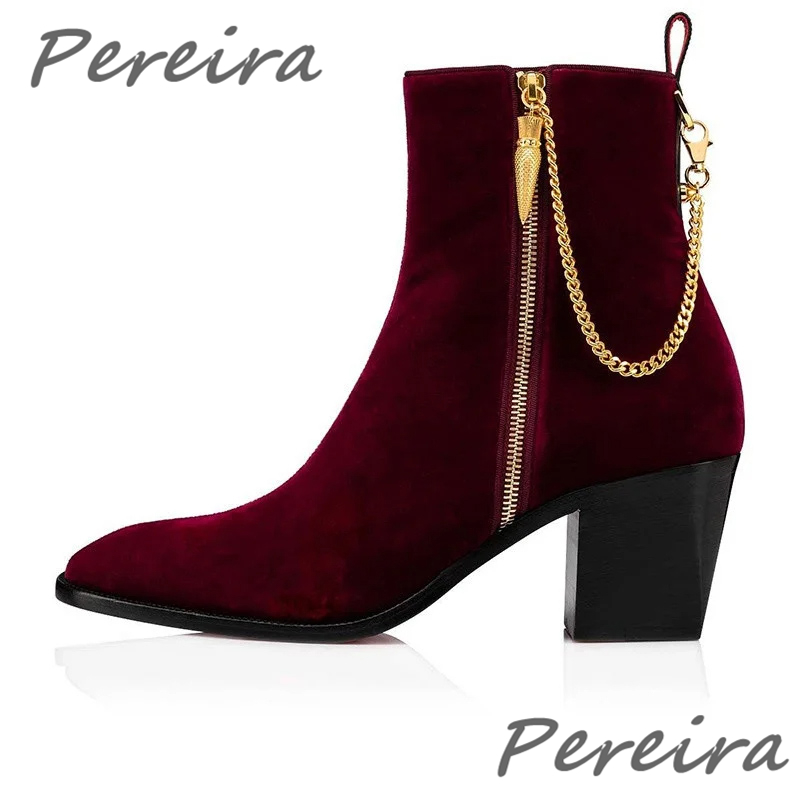 Men Suede Ankle Boots Gold Cha - Anklet Foot Chain 评论和价格