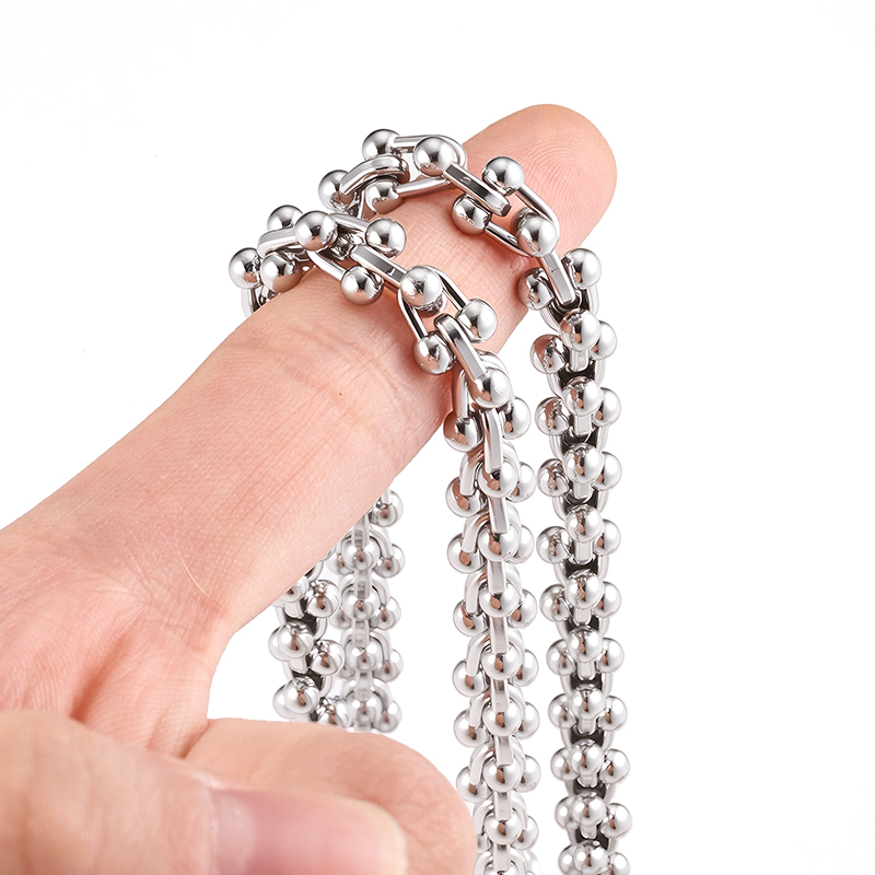 Stainless Steel Punk Chains fo - Hip Hop Chain Necklace 评论和价格
