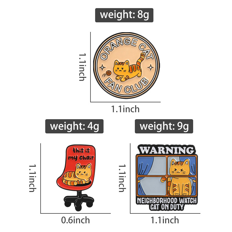 Orange Cat Fan Club Enamel Pin - Jewelry Watches For Kids 评论和价格