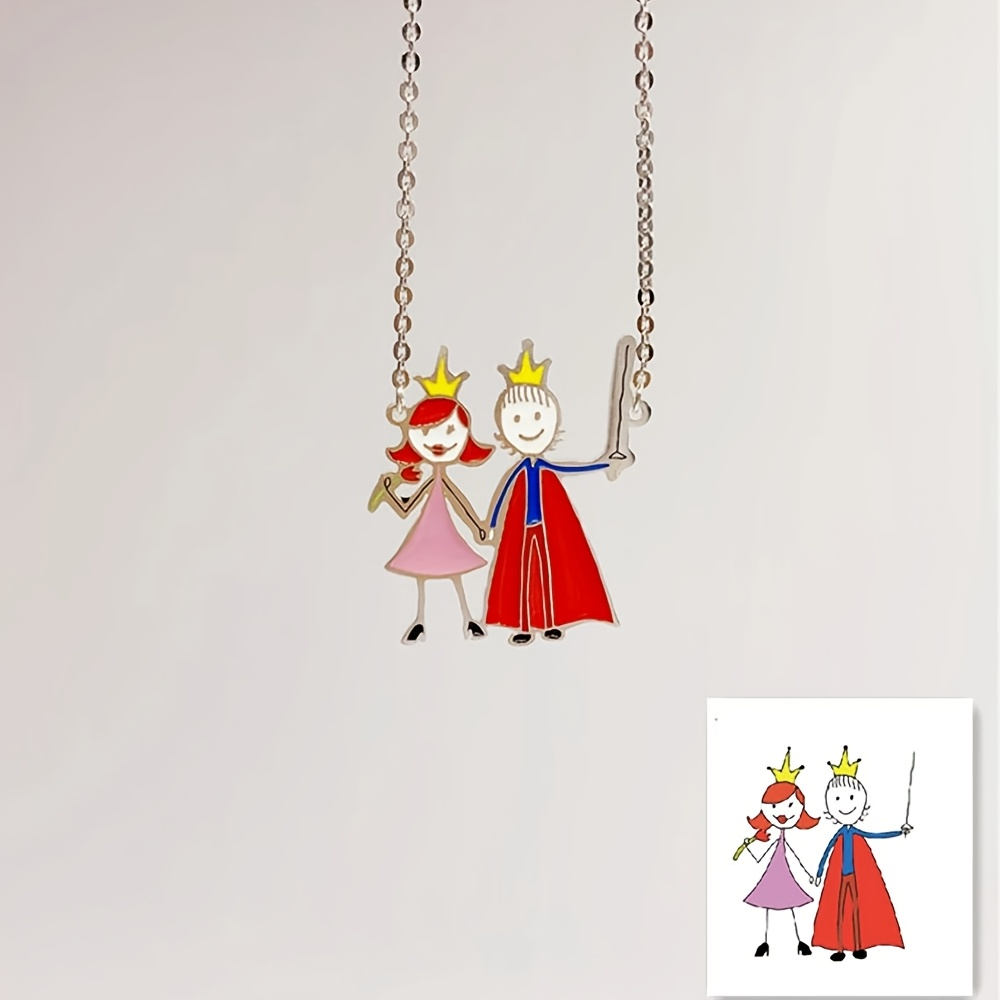 Custom Enamel Pendant Necklace - Engraved Name Necklace 评论和价格