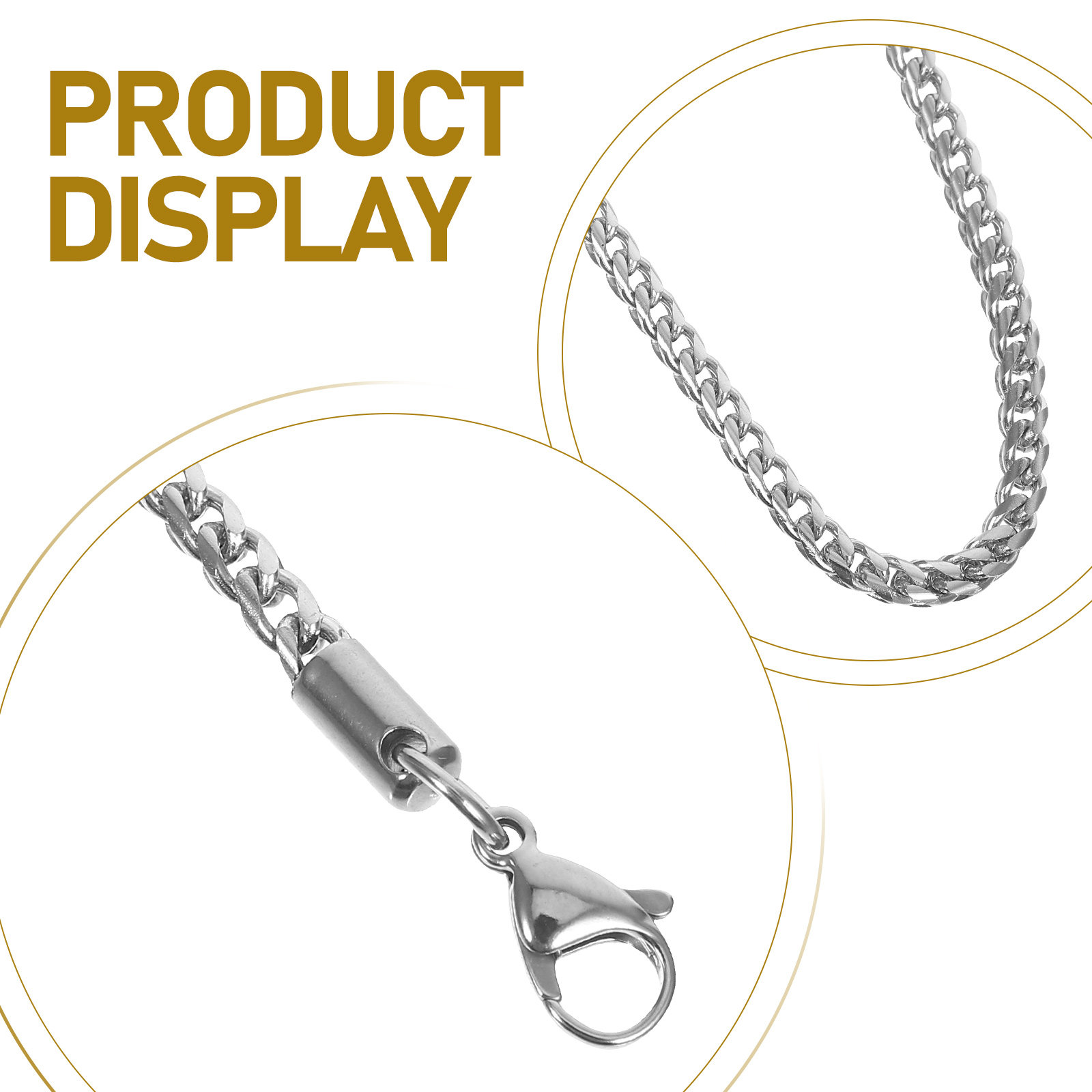 4Mm Titanium Steel Hip Hop Cha - Hip Hop Chain Necklace 评论和价格
