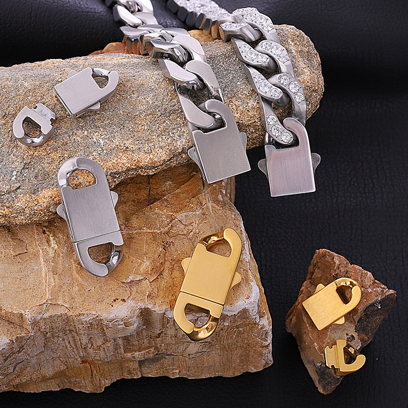Stainless Steel Spring Clasps  - Hip Hop Chain Necklace 评论和价格