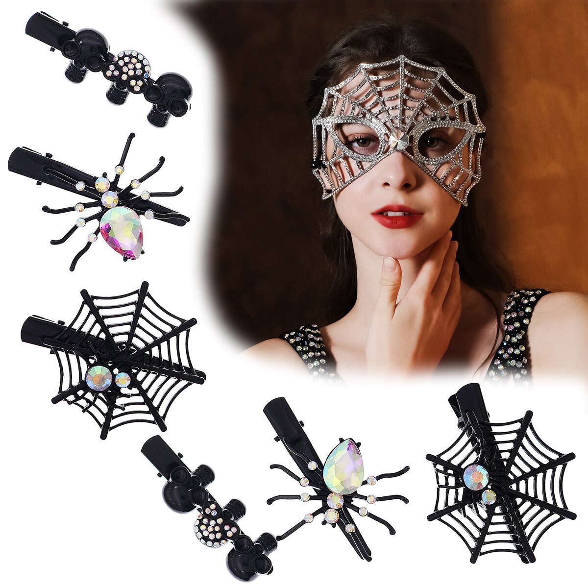 Gothic Punk Black Spider Anima - Gothic Skull Ring 评论和价格