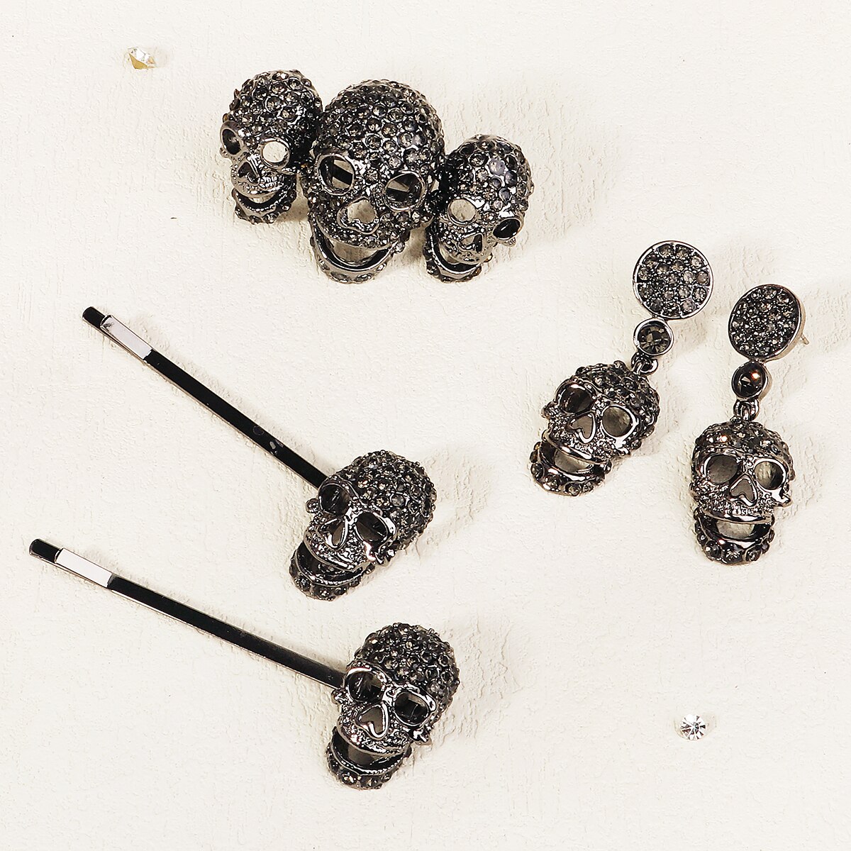 Gothic Punk Black Spider Anima - Gothic Skull Ring 评论和价格