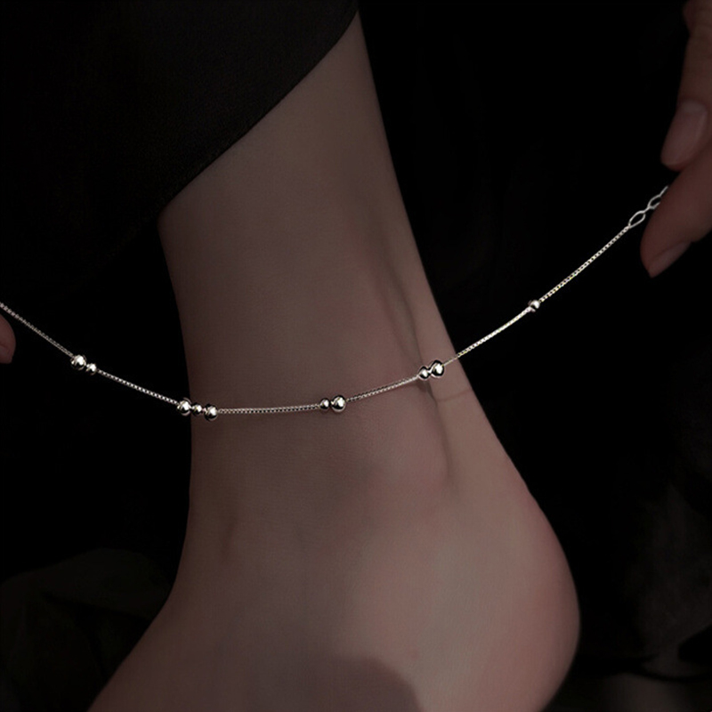 925 Sterling Silver Geometric  - Anklet Foot Chain 评论和价格