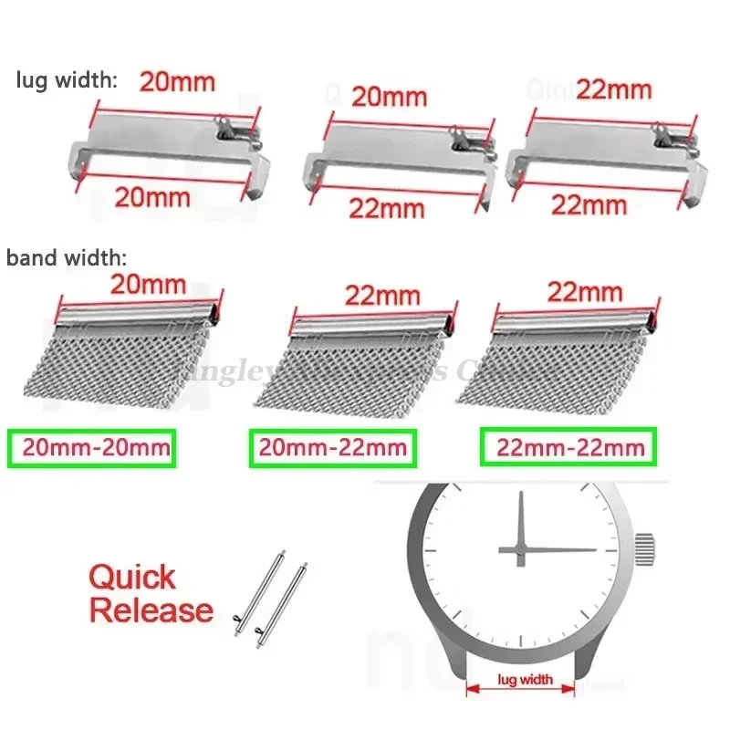 2pcs Watch Band Adapters 20mm  - Jewelry Stores Watches 评论和价格
